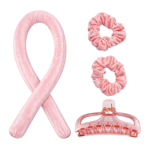 Бигуди мягкие, бархатные, 2 резинки, краб для волос, КОСМЕТИЧКА В ПОДАРОК, розовые, MONTE VITA (МОНТЕ ВИТА), 458864 - фото 3