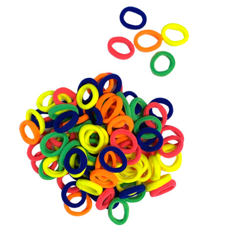 Резинки для волос НАБОР 100 шт., 2 см, яркие цвета, КОСМЕТИЧКА В ПОДАРОК, MONTE VITA (МОНТЕ ВИТА), 458866 - фото 3