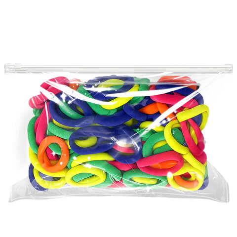 Резинки для волос НАБОР 100 шт., 3 см, яркие цвета, КОСМЕТИЧКА В ПОДАРОК, MONTE VITA (МОНТЕ ВИТА), 458869 - фото 2