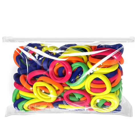 Резинки для волос НАБОР 100 шт., 4 см, яркие цвета ассорти, КОСМЕТИЧКА В ПОДАРОК, MONTE VITA (МОНТЕ ВИТА), 458872 - фото 2