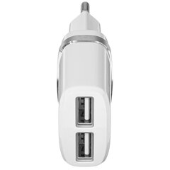 Зарядное устройство сетевое HOCO 12 Вт, 2.4 А, 2 х USB, кабель Type-C, 1 м, белый