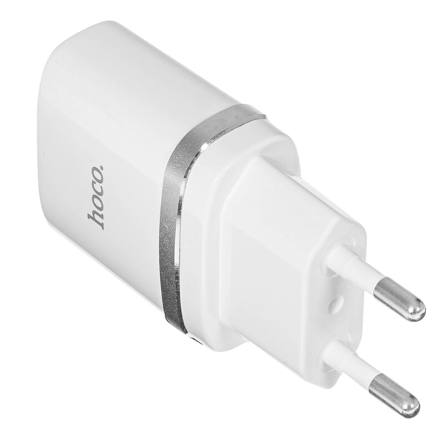 Зарядное устройство сетевое HOCO 12 Вт, 2.4 А, 2 х USB, кабель Type-C, 1 м, белый