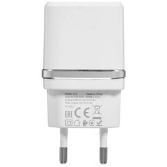 Зарядное устройство сетевое HOCO 12 Вт, 2.4 А, 2 х USB, кабель Type-C, 1 м, белый
