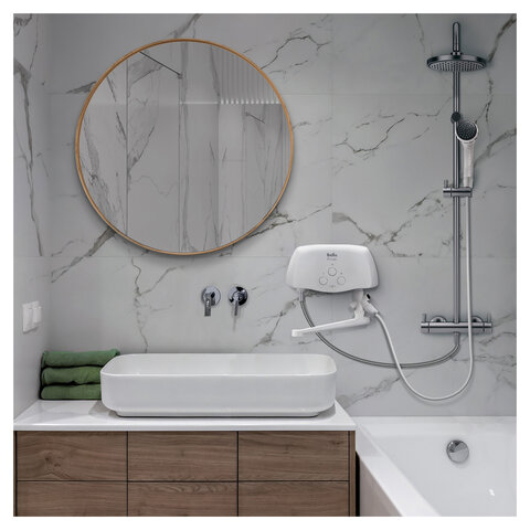 Водонагреватель проточный электрический BALLU 3-Logic TS, ненапорный, 6,5 кВт, 3,7 л/м, кран + душ, НС-1588894 - фото 6