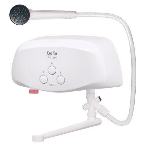 Водонагреватель проточный электрический BALLU 3-Logic TS, ненапорный, 6,5 кВт, 3,7 л/м, кран + душ, НС-1588894