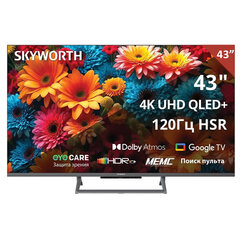 Телевизор SKYWORTH 43Q67H, 43" (109 см), QLED+, 3840x2160, 4K, 16:9, Google TV, Wi-Fi