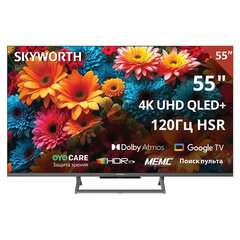 Телевизор SKYWORTH 55Q67H, 55" (140 см), QLED+, 3840x2160, 4K, 16:9, Google TV, Wi-Fi