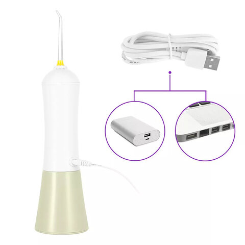 Ирригатор для полости рта KITFORT КТ-2958-2, портативный, емкость резервуара 0,2 л, 3 насадки, белый - фото 5