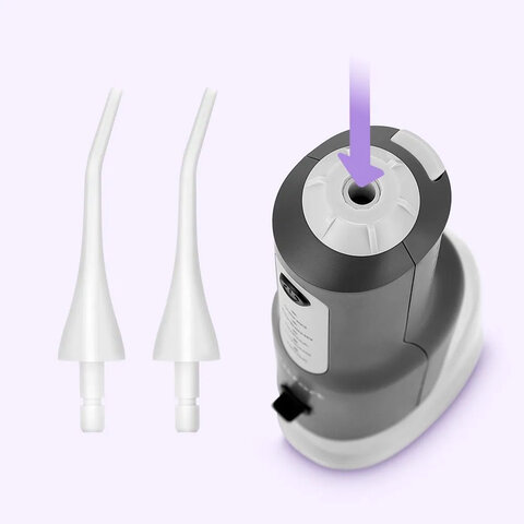 Ирригатор для полости рта KITFORT КТ-5942, портативный, емкость резервуара 0,27 л, 2 насадки, серый - фото 4