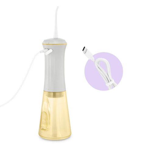 Ирригатор для полости рта KITFORT КТ-5943, портативный, емкость резервуара 0,35 л, 2 насадки, белый - фото 5