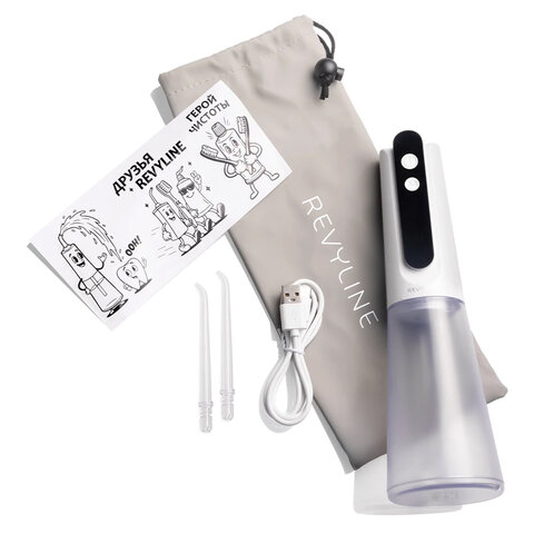 Ирригатор для полости рта REVYLINE RL 670, емкость резервуара 0,27 л, 2 насадки, белый, 9101 - фото 6