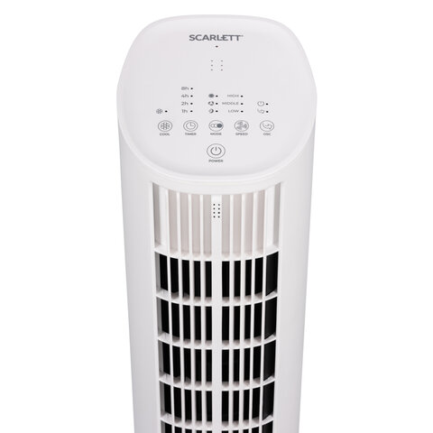 Охладитель воздуха колонный SCARLETT SC-DC111B15, 4 в 1, 3 режима, 75 Вт, бак 3 л, пульт ДУ, белый - фото 14