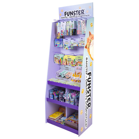 Стойка напольная для размещения товара FUNSTER, 180x60x40 см, 3 полки, 16 крючков, 507854 - фото 6