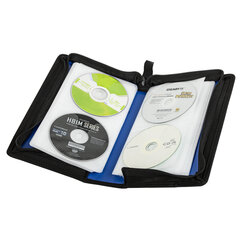 Портмоне для CD/<wbr/>DVD BRAUBERG на 96 дисков, обложка пластиковая, синий, 510091