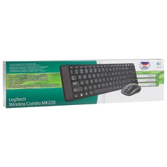 Набор беспроводной LOGITECH Wireless Desktop MK220, клавиатура, мышь 2 кнопки + 1 колесо-кнопка, черный, 920-003236