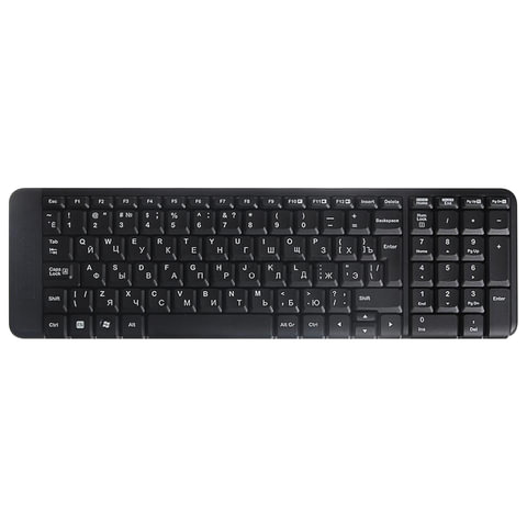Набор беспроводной LOGITECH Wireless Desktop MK220, клавиатура, мышь 2 кнопки + 1 колесо-кнопка, чер
