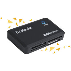 Картридер DEFENDER OPTIMUS USB 2.0, порты SD/<wbr/>MMC, TF, M2, MC, CF, XD, 83501