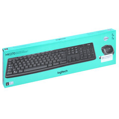Набор беспроводной LOGITECH MK270, клавиатура, мышь 2 кнопки + 1 колесо-кнопка, черный
