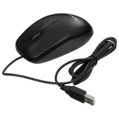 Мышь проводная LOGITECH B100, USB, 2 кнопки + 1 колесо-кнопка, оптическая, черная