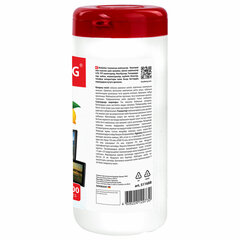 Салфетки для экранов всех типов и пластика BRAUBERG с ароматом &laquo;ЛИМОН&raquo;, туба 100 шт., влажные, 511688