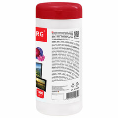 Салфетки для экранов всех типов и пластика BRAUBERG с ароматом &laquo;АСТРА&raquo;, в тубе 100 шт., влажные, 511689