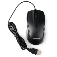 Мышь проводная GEMBIRD MUSOPTI9-905U, USB, 2 кнопки + 1 колесо-кнопка, оптическая, черная