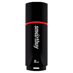 Флеш-диск 8 GB, SMARTBUY Crown, USB 2.0, черный, SB8GBCRW-K