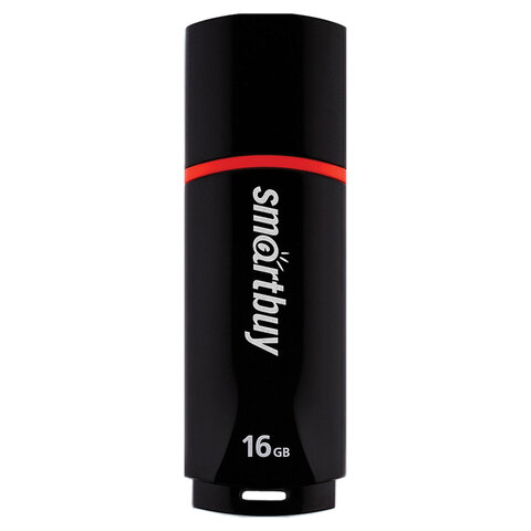 Флеш-диск 16 GB, SMARTBUY Crown, USB 2.0, черный, SB16GBCRW-K