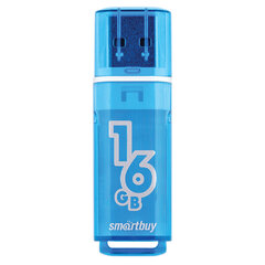 Флеш-диск 16 GB, SMARTBUY Glossy, USB 2.0, синий, SB16GBGS-B