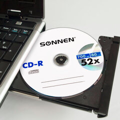 Диск CD-R SONNEN 700 Mb 52x Bulk (термоусадка без шпиля), КОМПЛЕКТ 50 шт., 512571