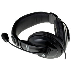 Наушники с микрофоном (гарнитура) SVEN AP-860MV, проводные, 2 м, с оголовьем, черные, SV-0410860