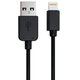 Кабель USB 2.0 – Lightning, 1 м, RED LINE, для подключения портативных устройств, черный