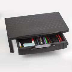 Подставка для оргтехники BRAUBERG, 1 отделение, 460&times;300&times;145 мм, металлическое основание, черная, 512667