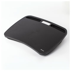 Подставка-столик с мягкими подушками, для ноутбука и творчества BRAUBERG, 480&times;335 мм, черный, 512668