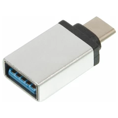 Переходник USB-TypeC RED LINE, F-M, для подключения портативных устройств, OTG, серый