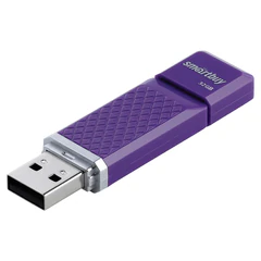 Флеш-диск 32 GB, SMARTBUY Quartz, USB 2.0, фиолетовый, SB32GBQZ-V