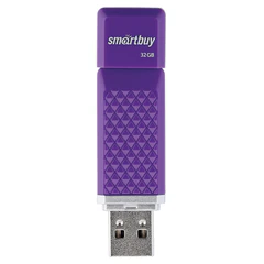 Флеш-диск 32 GB, SMARTBUY Quartz, USB 2.0, фиолетовый, SB32GBQZ-V