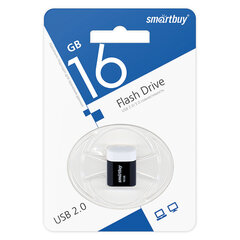 Флеш-диск 16 GB, SMARTBUY Lara, USB 2.0, черный, SB16GBLARA-K