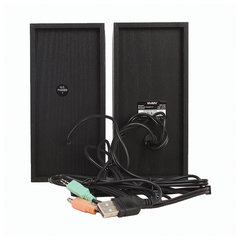 Колонки компьютерные SVEN SPS-603, 2.0, 2&times;3 Вт, дерево, черные, SV-015183