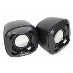 Колонки компьютерные SVEN 120, 2.0, 2&times;2,5 Вт, пластик, черные, SV-013493
