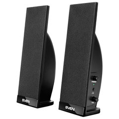 Колонки компьютерные SVEN 230, 2.0, 2&times;2 Вт, пластик, черные, SV-0110230BK