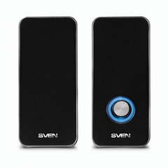 Колонки компьютерные SVEN 325, 2.0, 2&times;3 Вт, пластик, черные, SV-014643