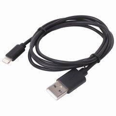 Кабель USB 2.0 – Lightning, 1 м, SONNEN, медь, для передачи данных и зарядки, черный, 513116
