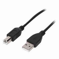 Кабель USB2.0 AM-BM, 1,5 м, SONNEN, медь, для подключения периферийных устройств &mdash; принтеров, сканеров, МФУ, плоттеров, черный, 513118
