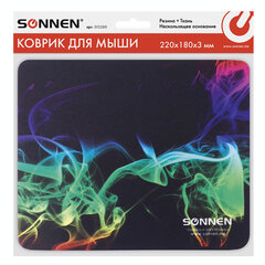 Коврик для мыши SONNEN &laquo;SMOKE&raquo;, резина + ткань, 220&times;180&times;3 мм, 513289