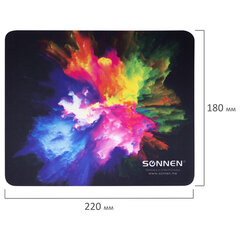 Коврик для мыши SONNEN &laquo;EXPLOSIVE&raquo;, резина + ткань, 220&times;180&times;3 мм, 513291