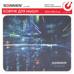 Коврик для мыши SONNEN &laquo;SINGULARITY&raquo;, резина + ткань, 220&times;180&times;3 мм, 513293