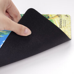 Коврик для мыши SONNEN &laquo;BEACH&raquo;, резина + ткань, 260&times;220&times;3 мм, 513294