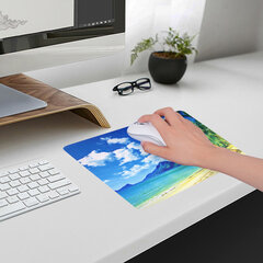 Коврик для мыши SONNEN &laquo;BEACH&raquo;, резина + ткань, 260&times;220&times;3 мм, 513294