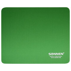 Коврик для мыши SONNEN &laquo;GREEN&raquo;, резина + ткань, 220&times;180&times;3 мм, 513305
